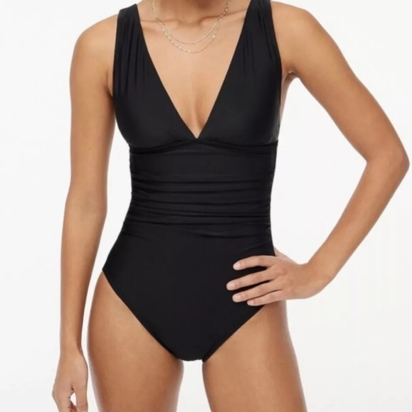 J. Crew Femme Ruched One Piece Swimsuit - Picture 1 of 5